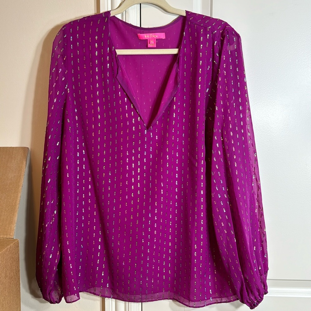 Pink & Sparkly Lilly Top